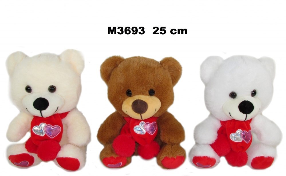 Peluche 25CM FIOCCO SEDUTO CON SCIARPA SA FOL SUN-DAY